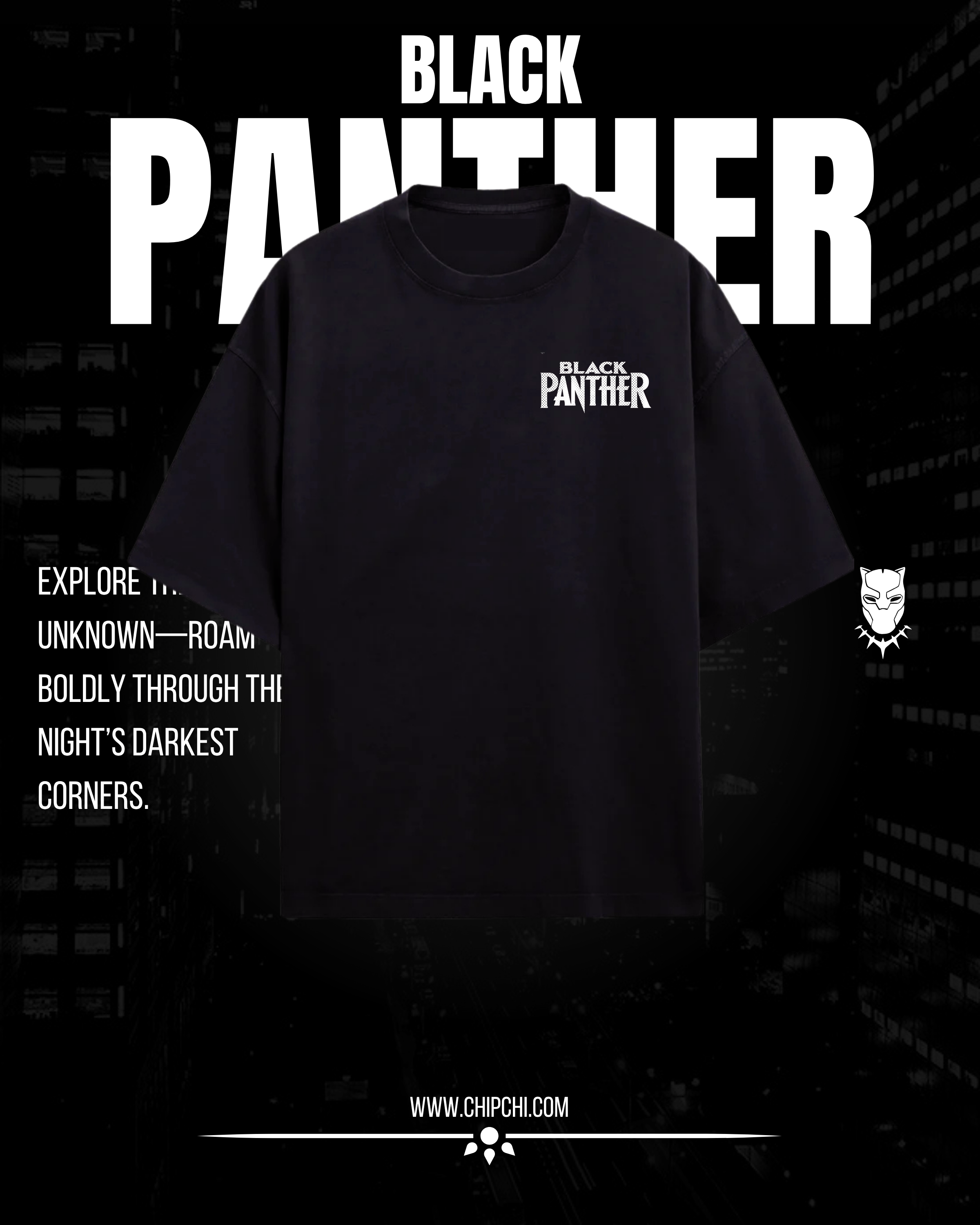 Oversized terry tee | Wakanda Forever | Marvels