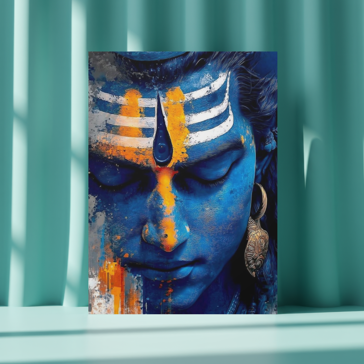 Adiyogi Trinetra Lord Shiva Third Eye Abstract Metal Poster – Chipchi