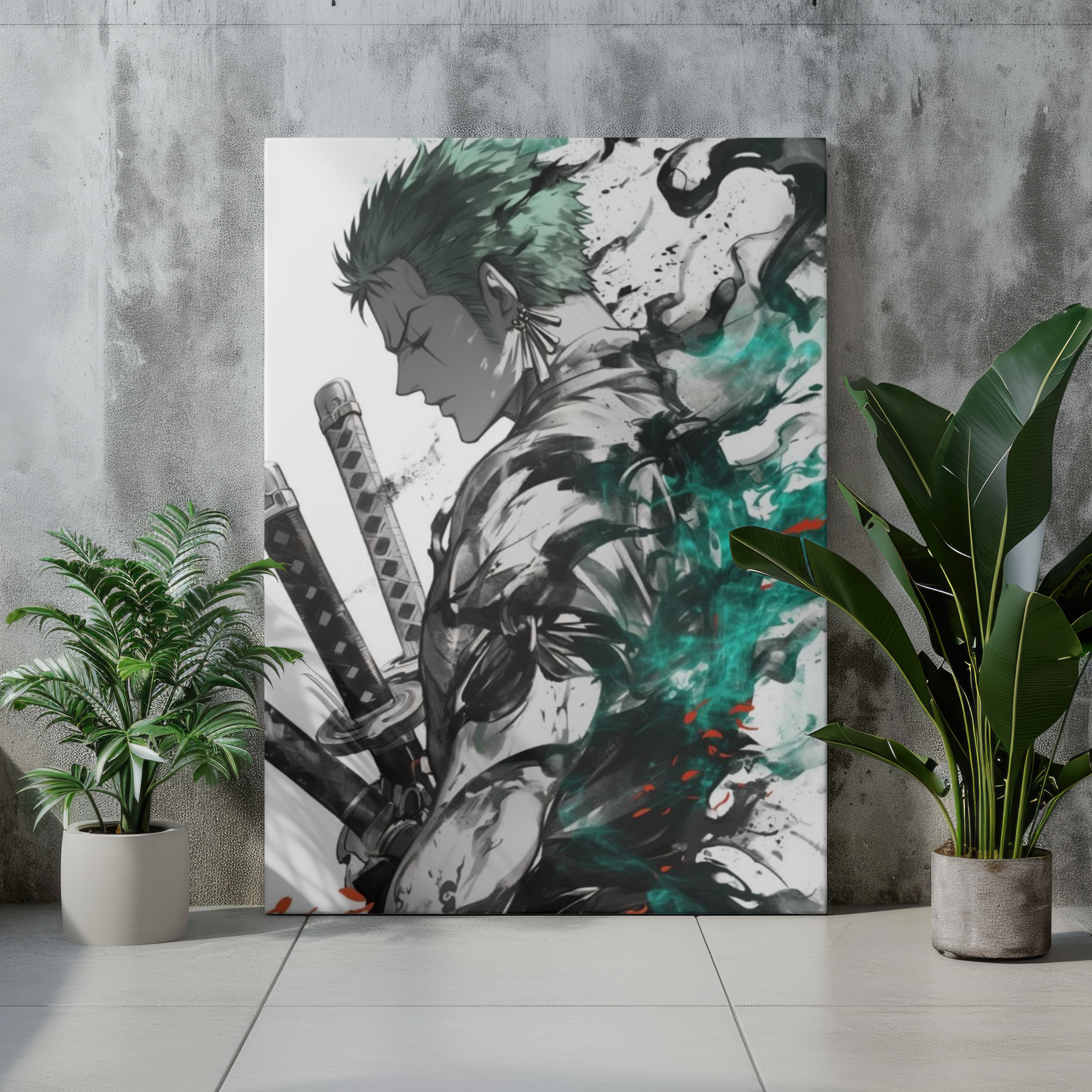 Roronoa Zoro "King of Hell" Green Haki Edition – Premium One Piece Metal Poster