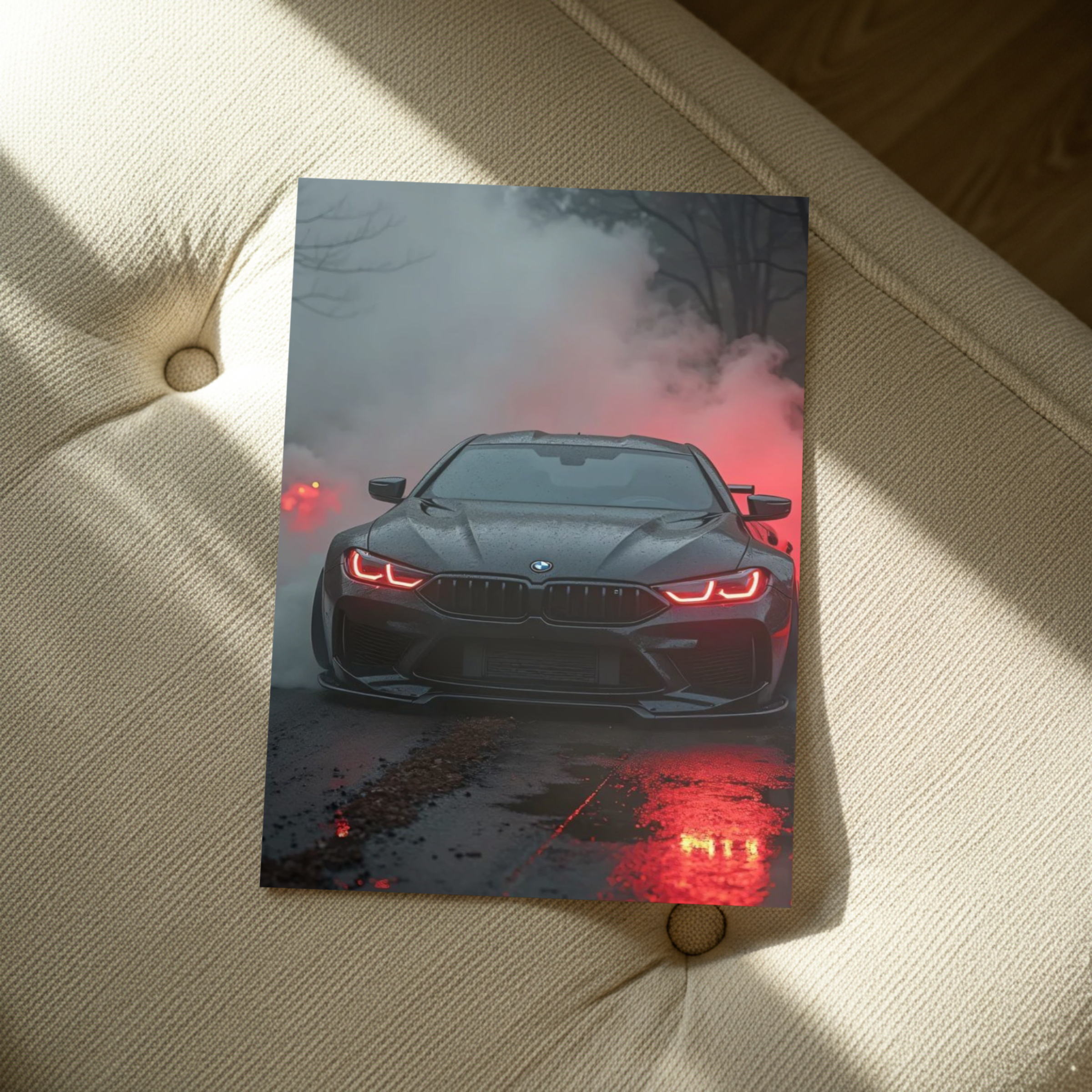 BMW M-Series "Crimson Drift" Demon Eyes Edition – Premium Automotive Metal Poster