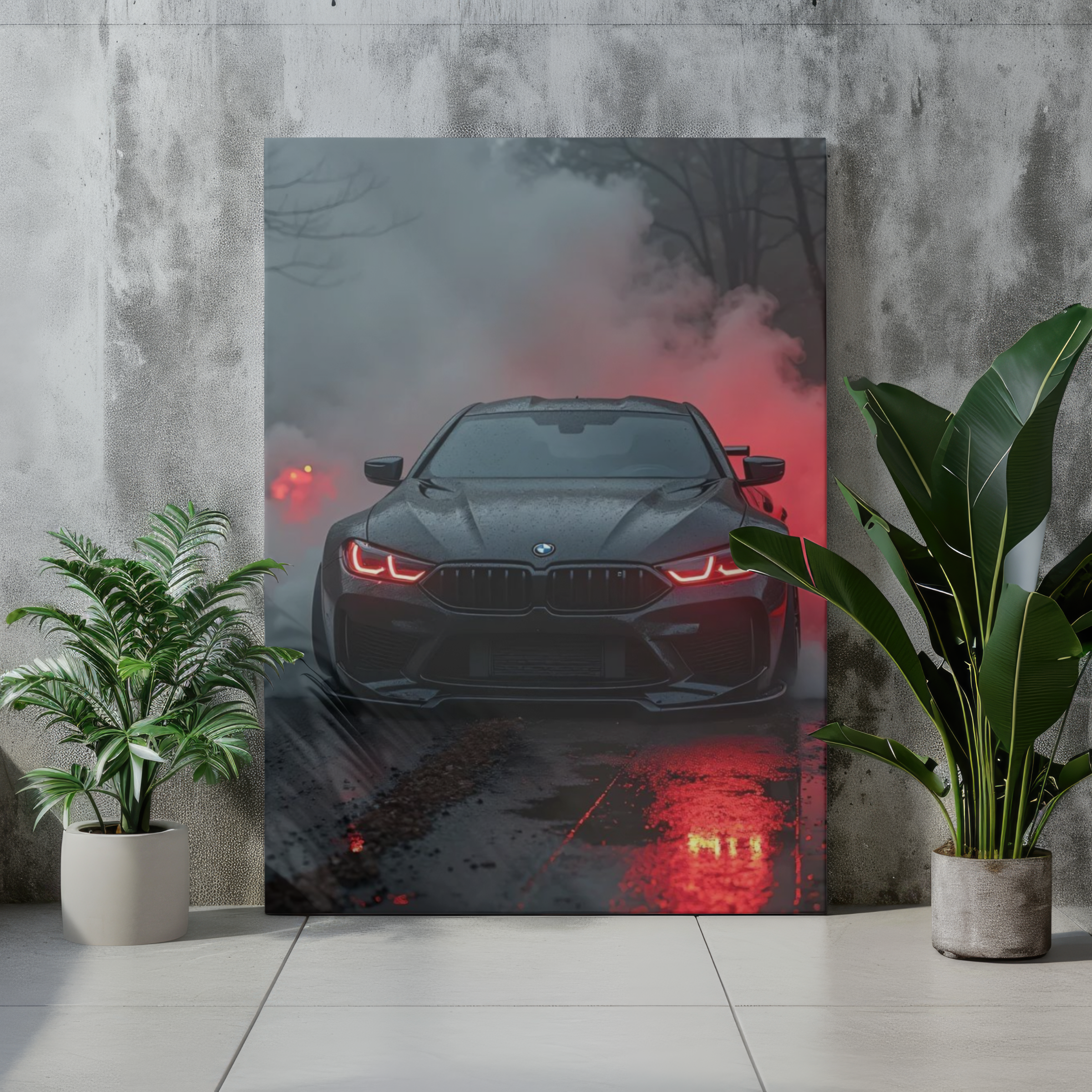 BMW M-Series "Crimson Drift" Demon Eyes Edition – Premium Automotive Metal Poster