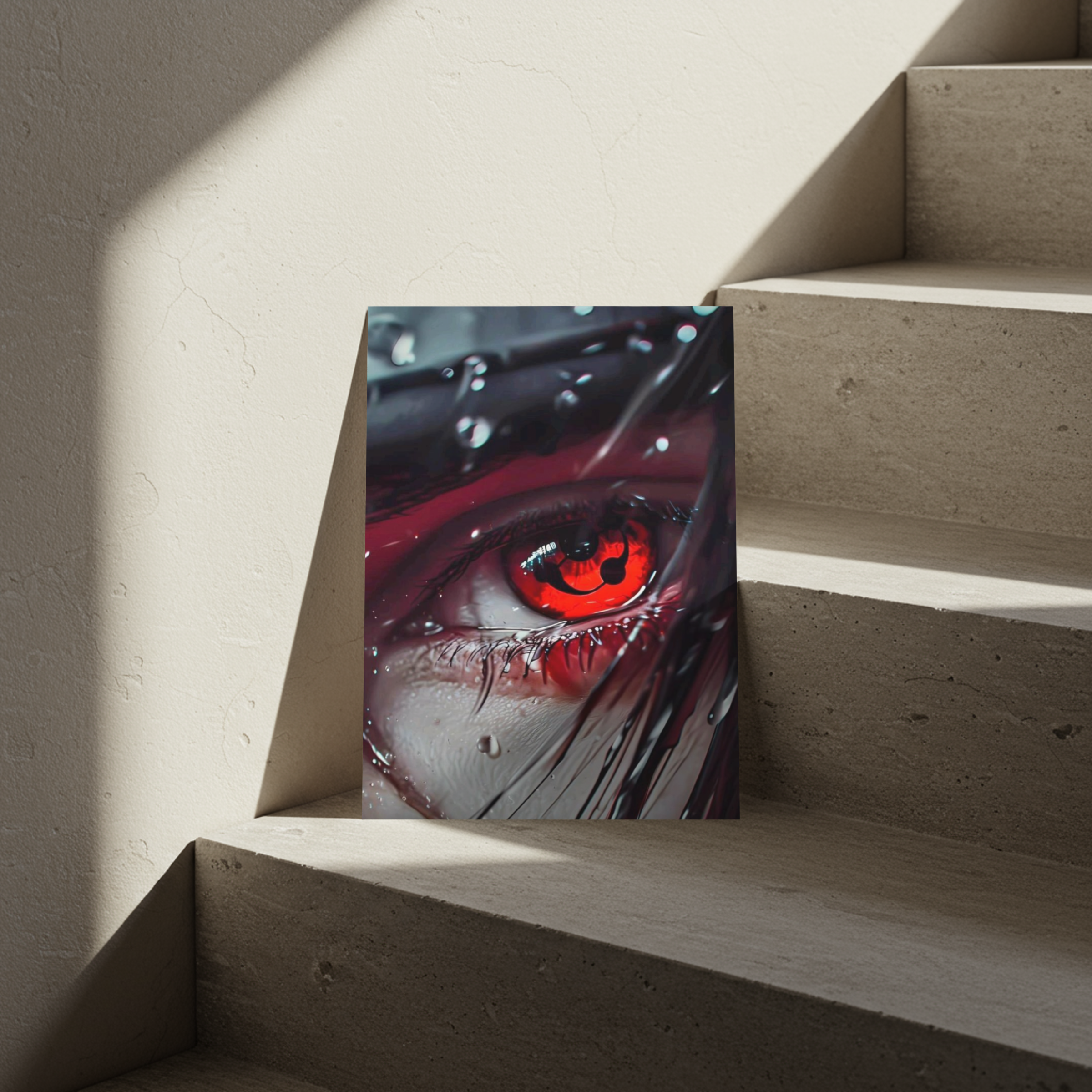 Sharingan "Sorrow of the Uchiha" – Premium Anime Metal Poster