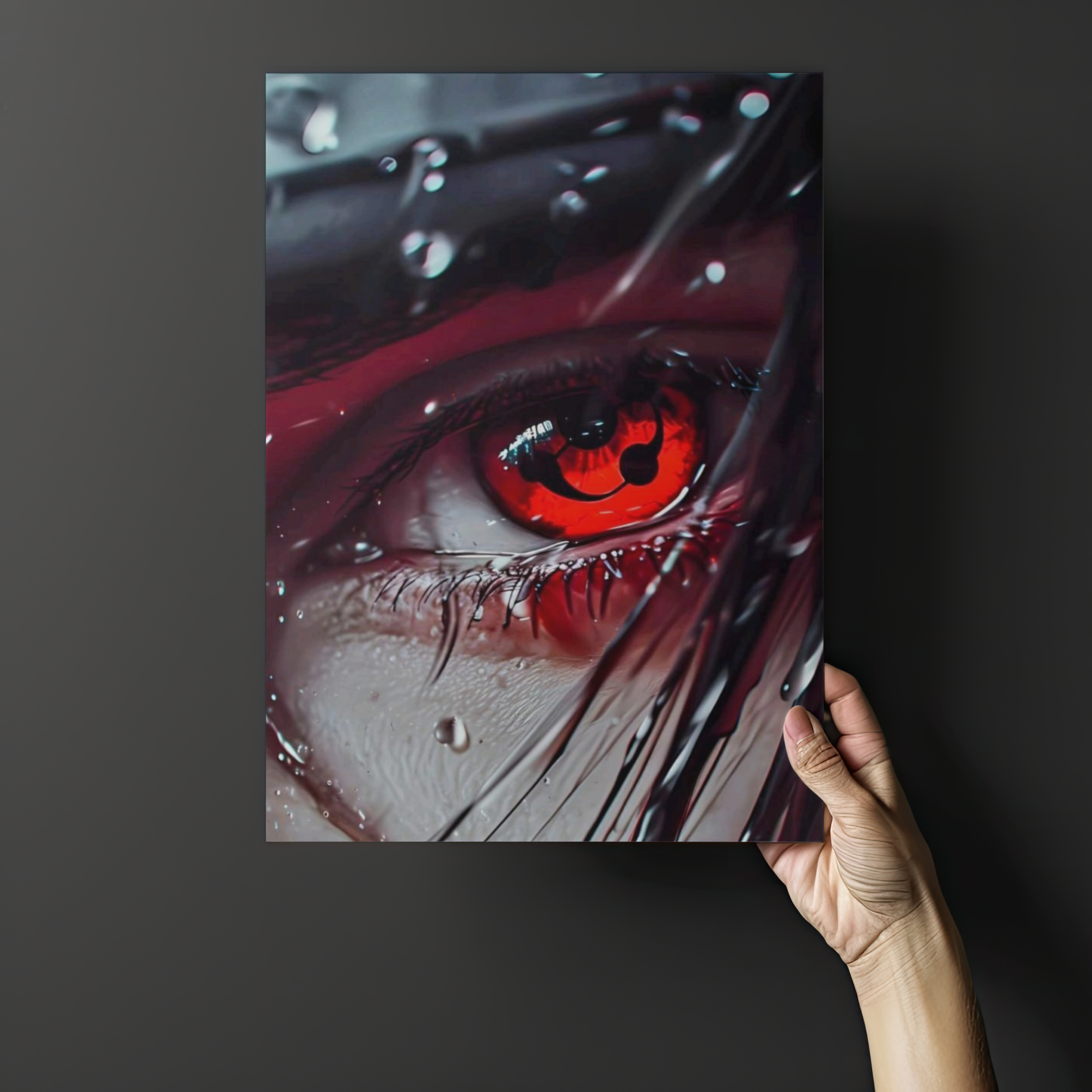 Sharingan "Sorrow of the Uchiha" – Premium Anime Metal Poster