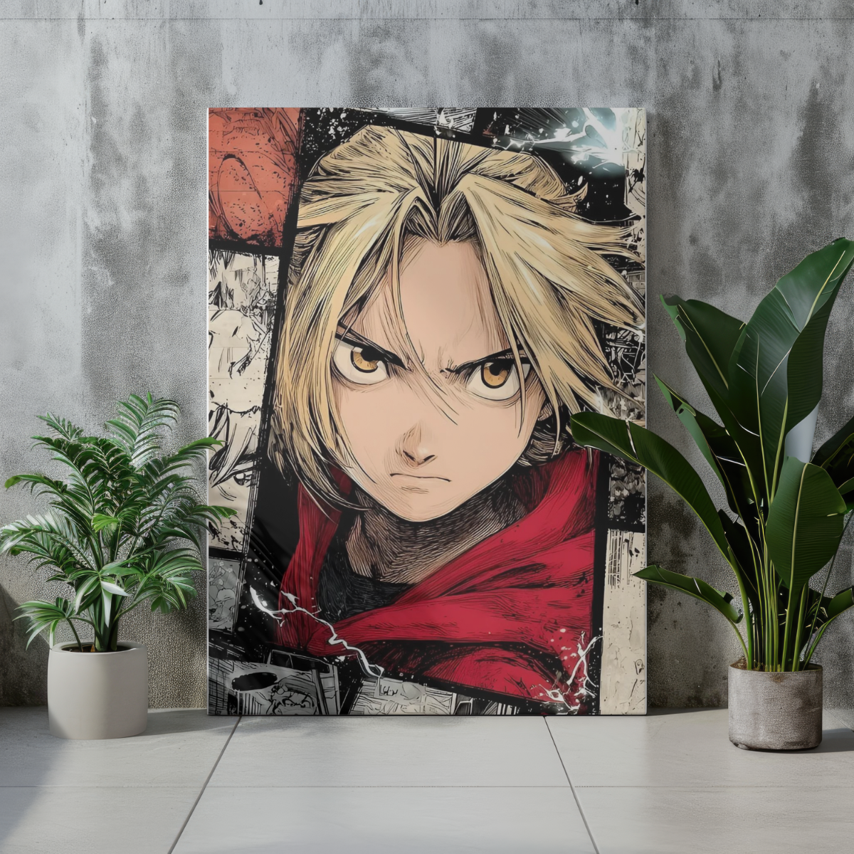 Edward Elric "Alchemist's Resolve" Manga Panel Edition – Premium Anime Metal Poster