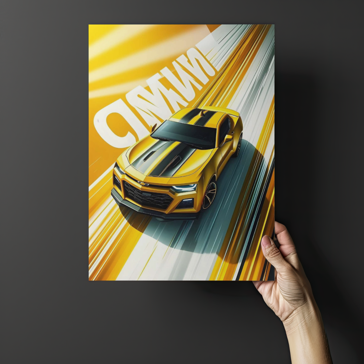 Chevrolet Camaro "Hyper-Speed" Edition – Premium Automotive Metal Poster