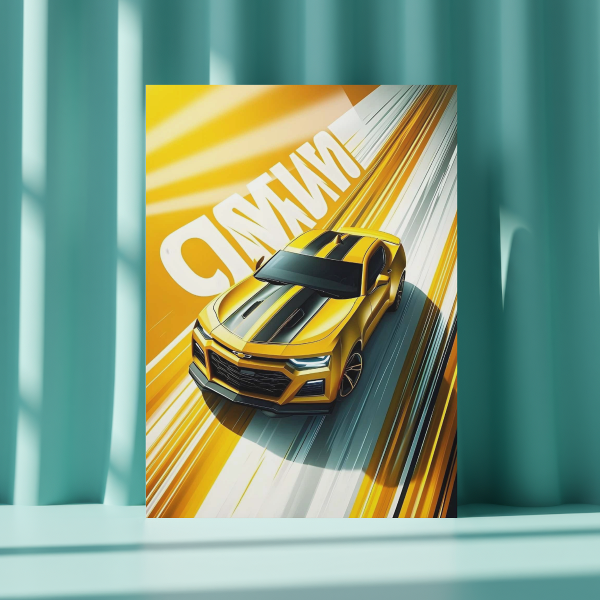 Chevrolet Camaro "Hyper-Speed" Edition – Premium Automotive Metal Poster