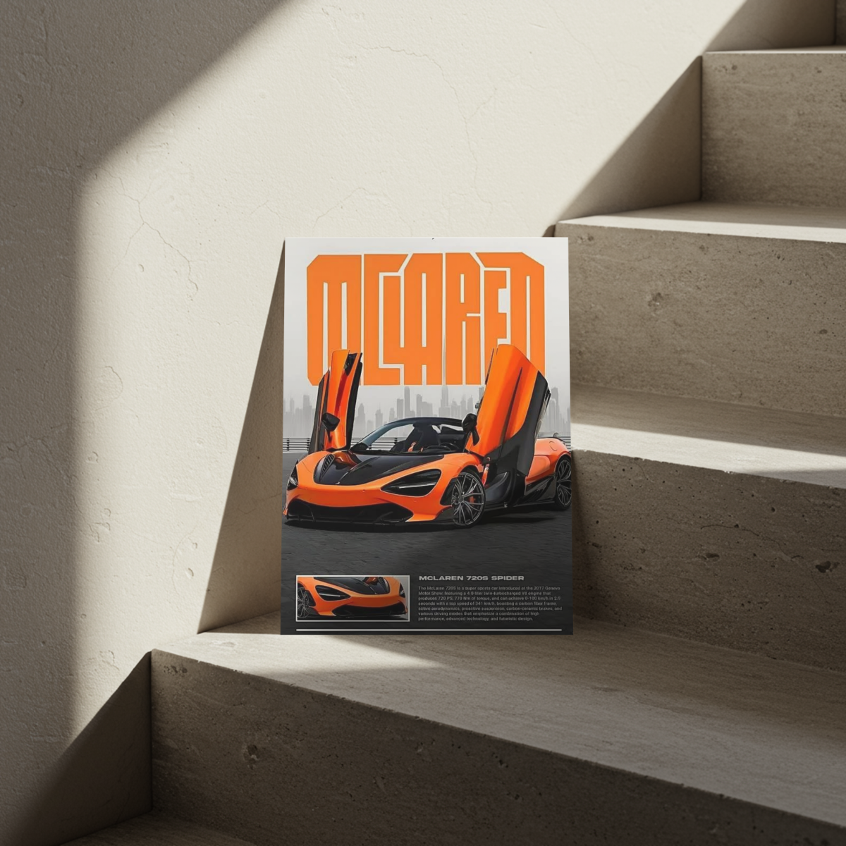 McLaren 720S Spider "Exotic Aero" Spec Sheet – Premium Automotive Metal Poster