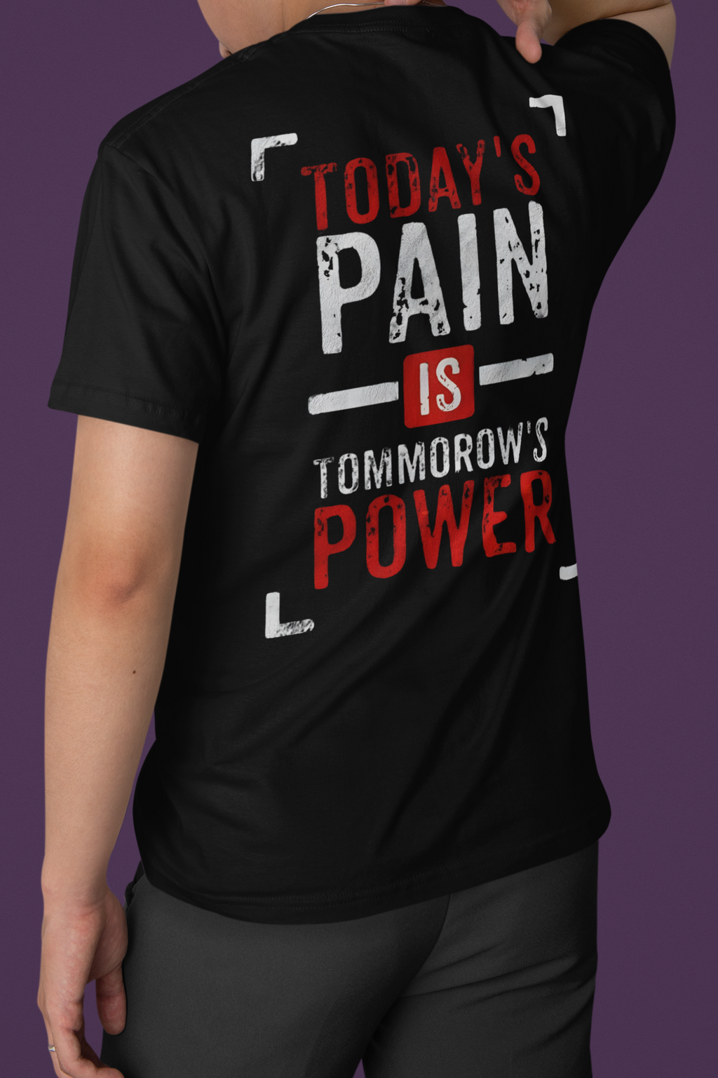 Pain & Power Distressed GYM Graphic Tee