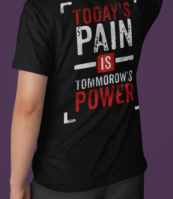 Pain & Power Distressed GYM Graphic Tee