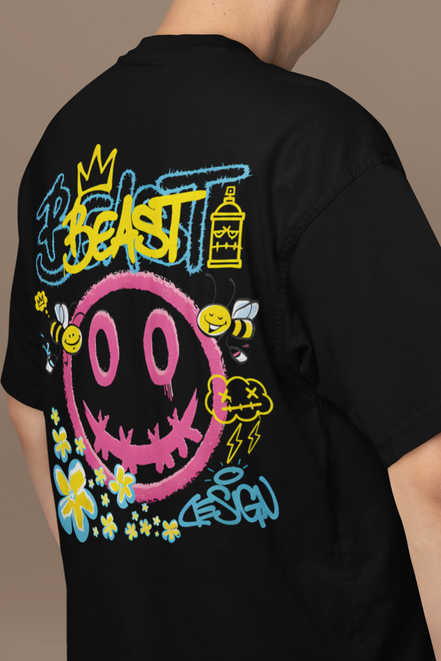 'Neon Beast' Oversized Tee (Lycra Blend)