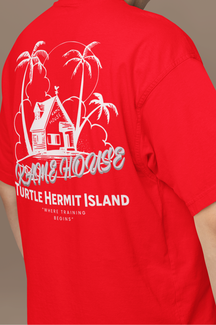 Kame House Oversized Tee – Turtle Hermit Island
