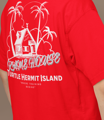Kame House Oversized Tee – Turtle Hermit Island