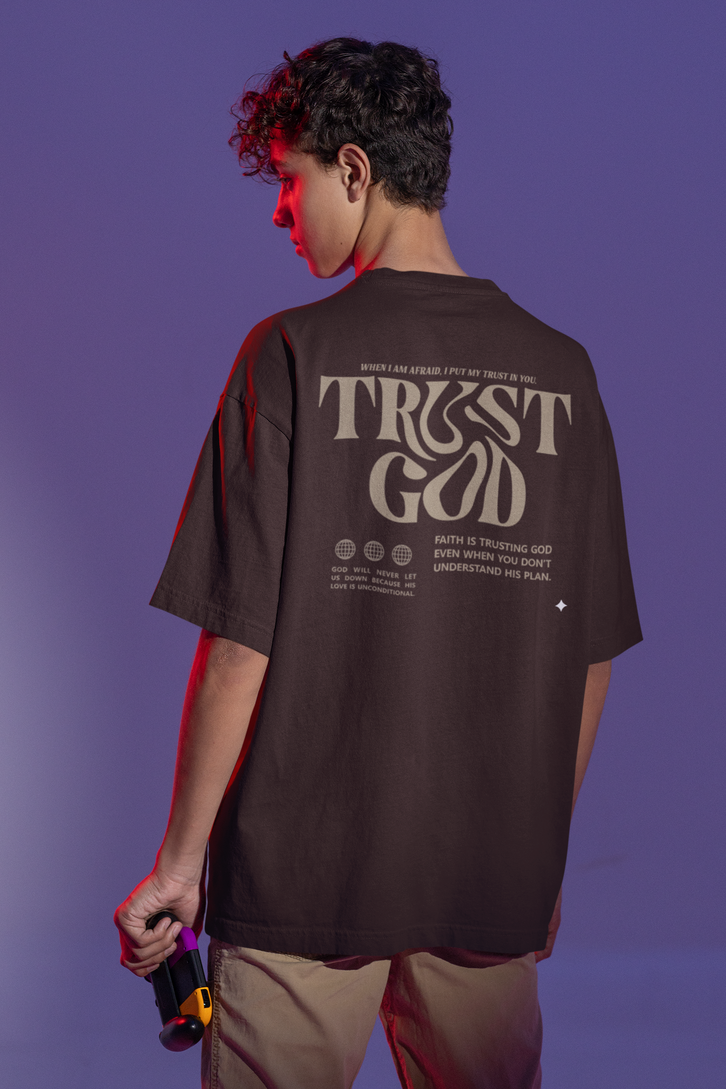 Oversized French Terry T-Shirt | The Unwavering Faith Tee
