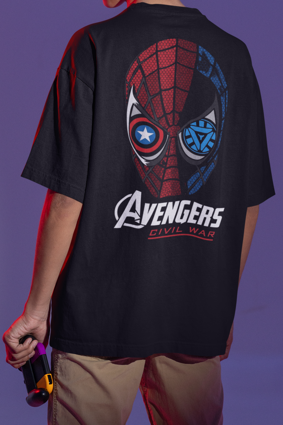 Civil War: Divided Hero Spider-Man Tee