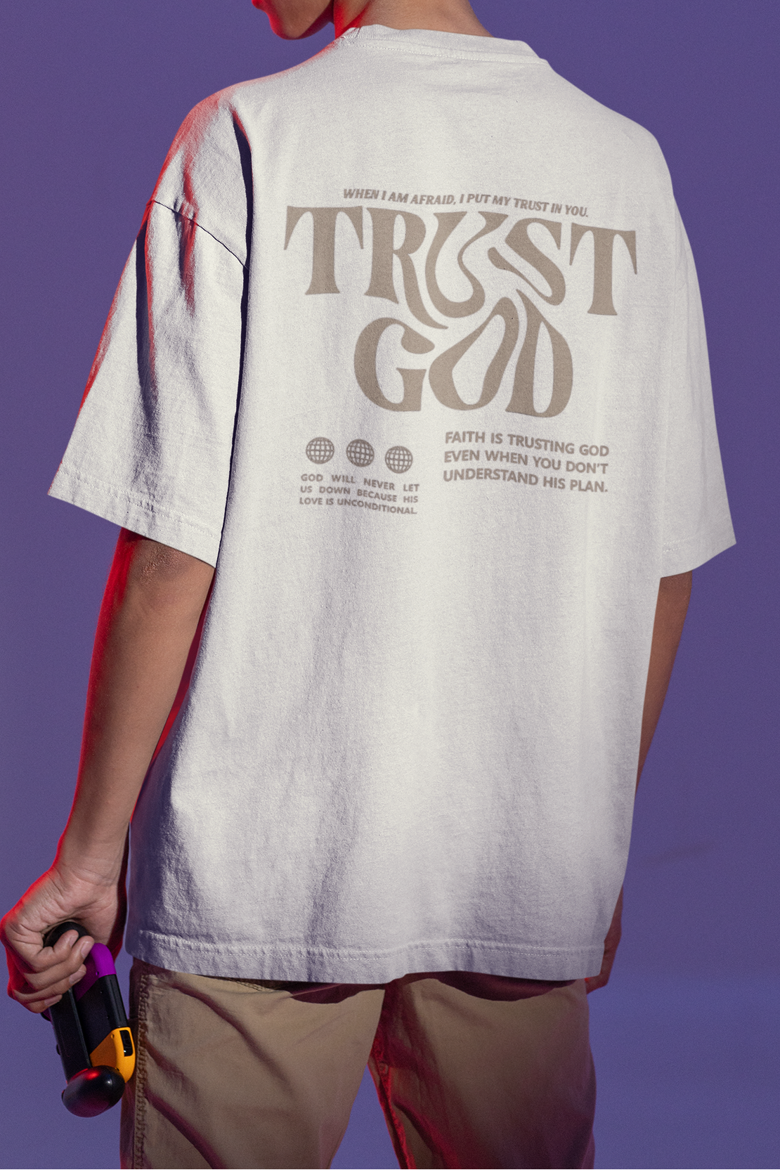Oversized French Terry T-Shirt | The Unwavering Faith Tee