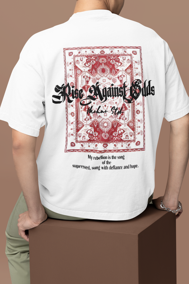 'Rise Against Odds' Heavyweight Oversized T-Shirt