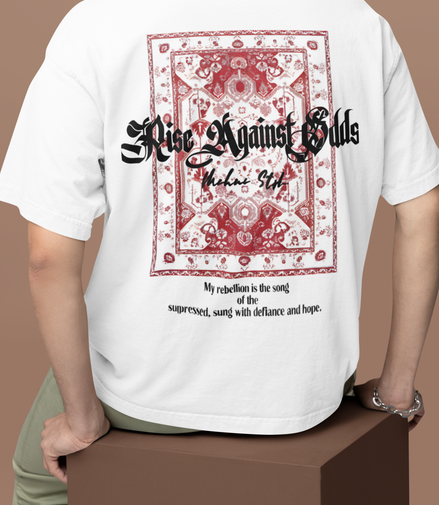 'Rise Against Odds' Heavyweight Oversized T-Shirt