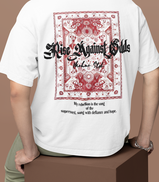 'Rise Against Odds' Heavyweight Oversized T-Shirt