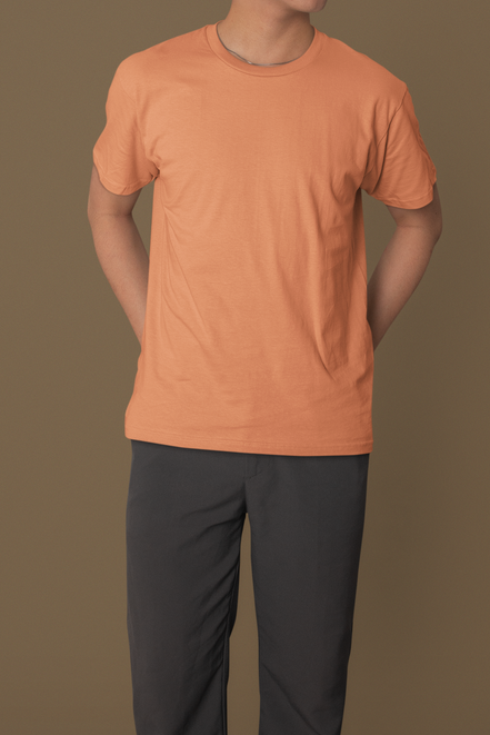 Unisex Regular Fit T-Shirt | Solid Color Plain Crew Neck Basic Tee