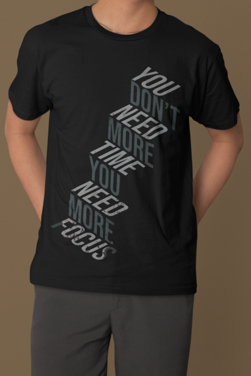 'Focus Over Time' 180 GSM Cotton Tee