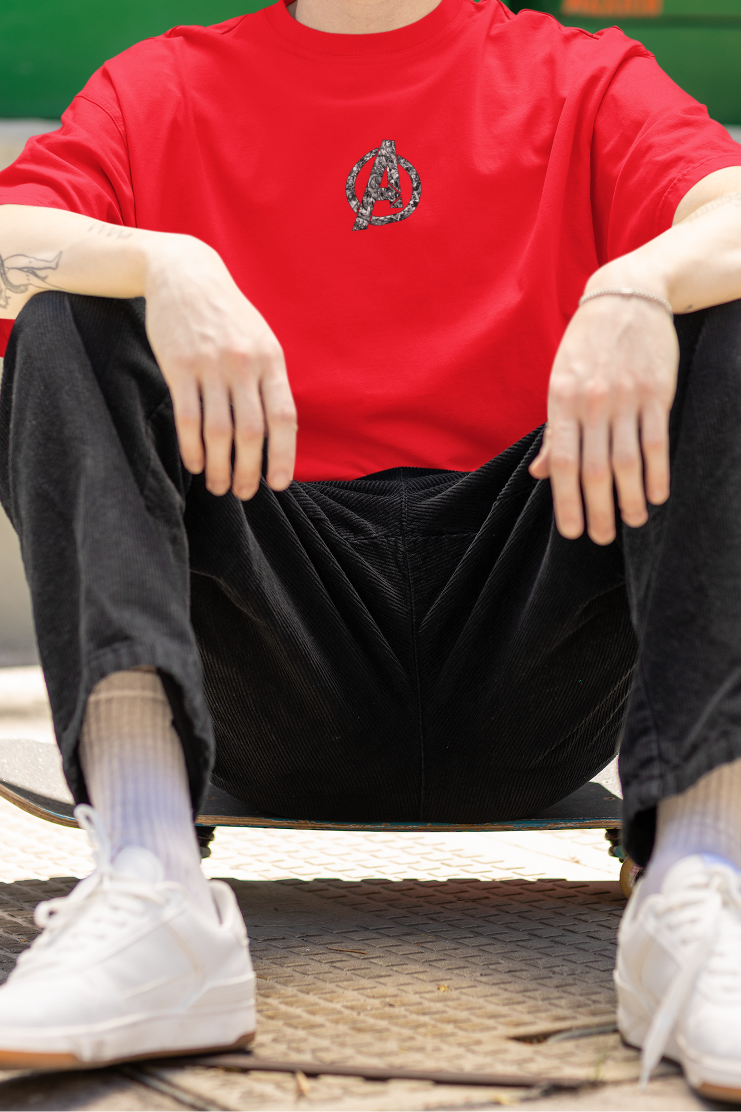 Oversized French Terry T-Shirt| Avengers Assemble Comic