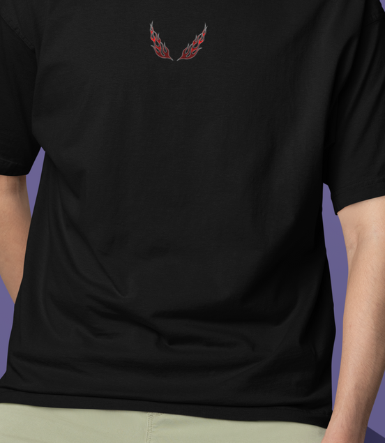 'Tribal Flame' Heavyweight Oversized T-Shirt