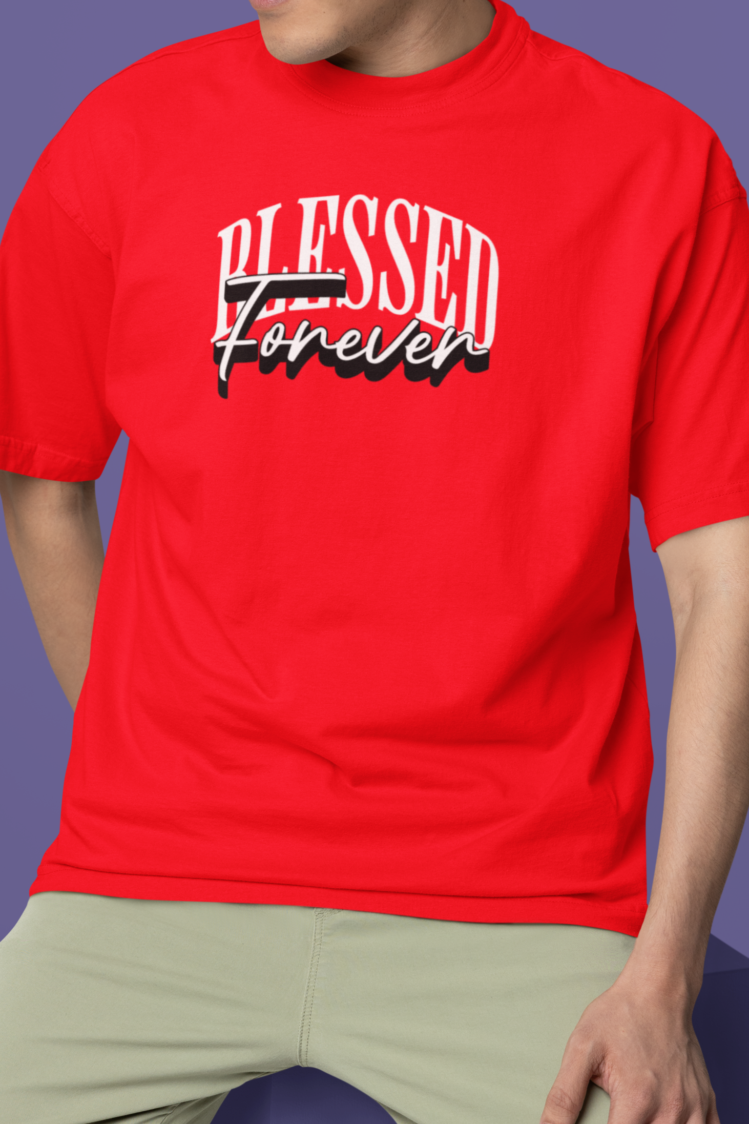 "Blessed Forever" Oversized Graphic Tee