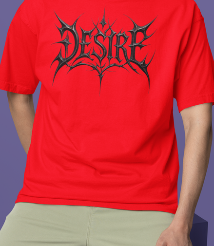 Unisex Oversized French terry T-shirt| Desire