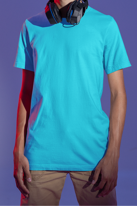 Unisex Regular Fit T-Shirt | Solid Color Plain Crew Neck Basic Tee