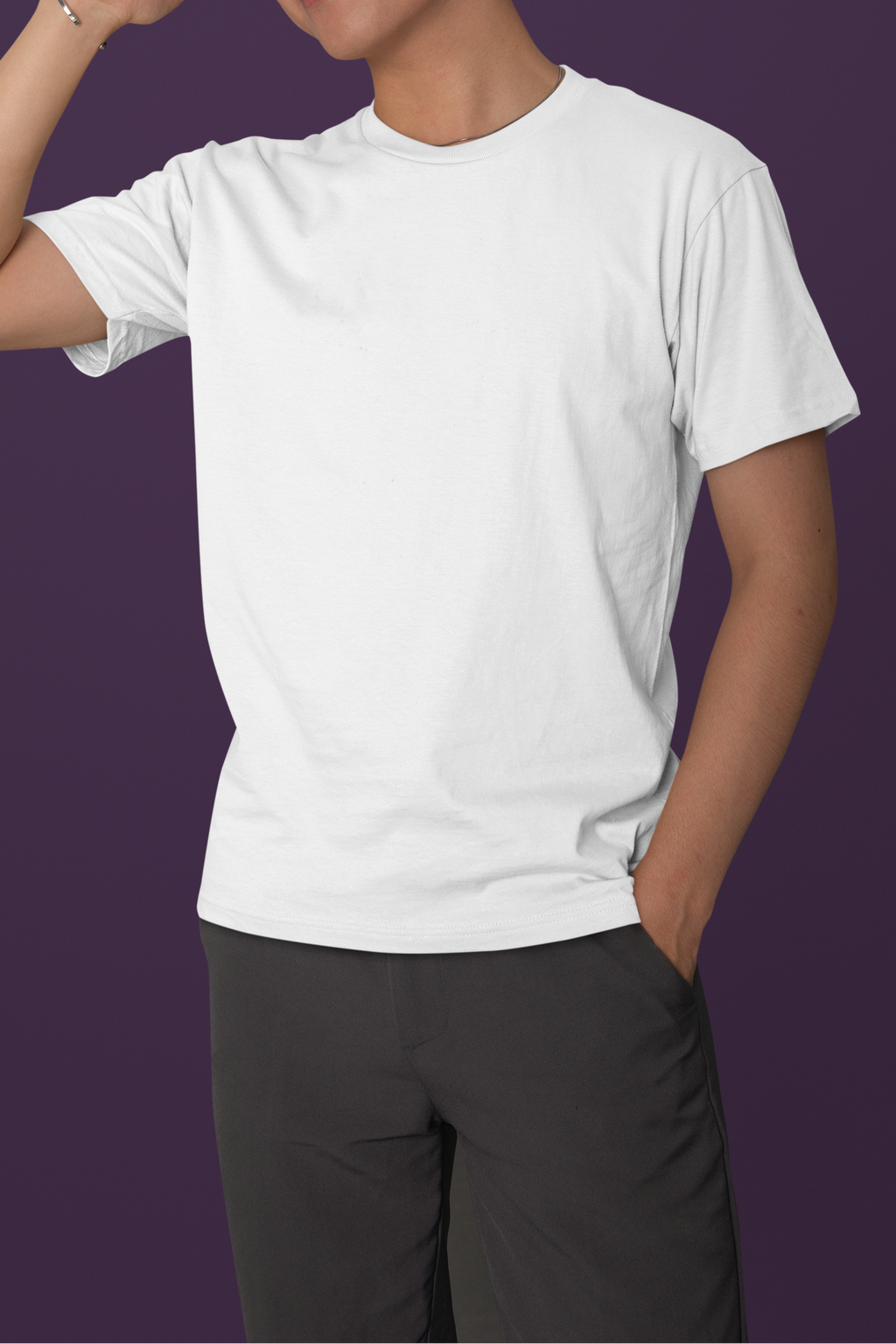 Unisex Regular Fit T-Shirt | Solid Color Plain Crew Neck Basic Tee