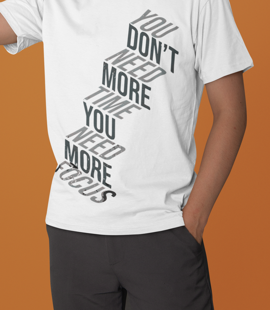'Focus Over Time' 180 GSM Cotton Tee