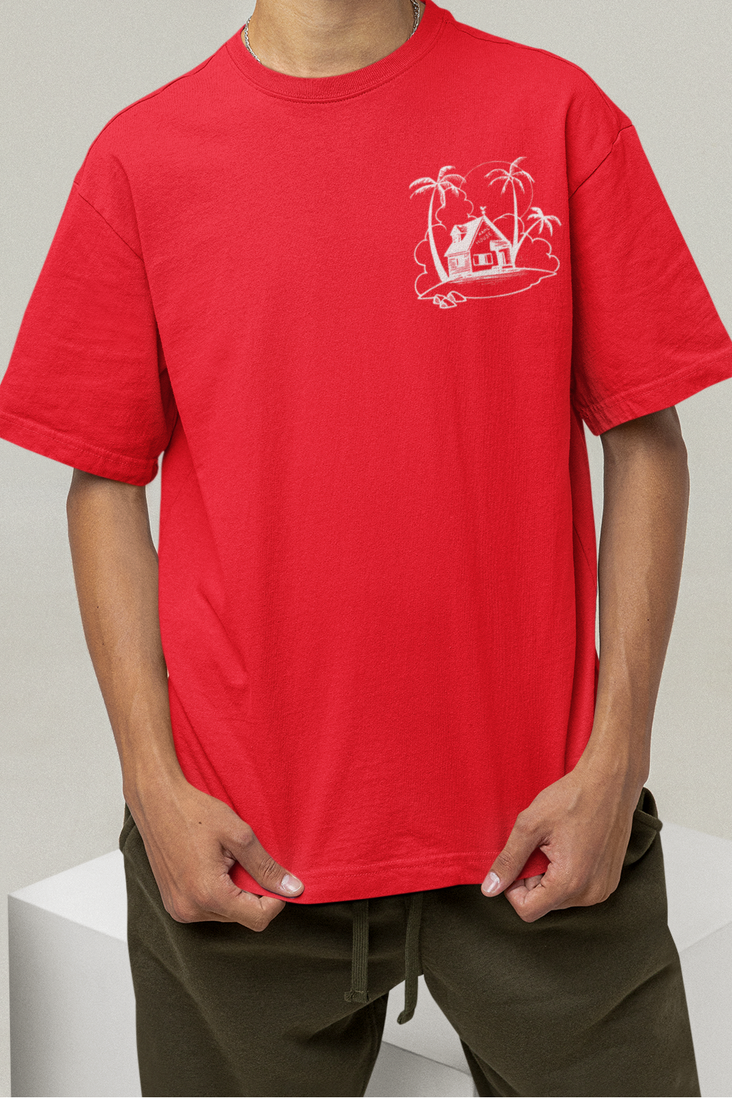 Kame House Oversized Tee – Turtle Hermit Island