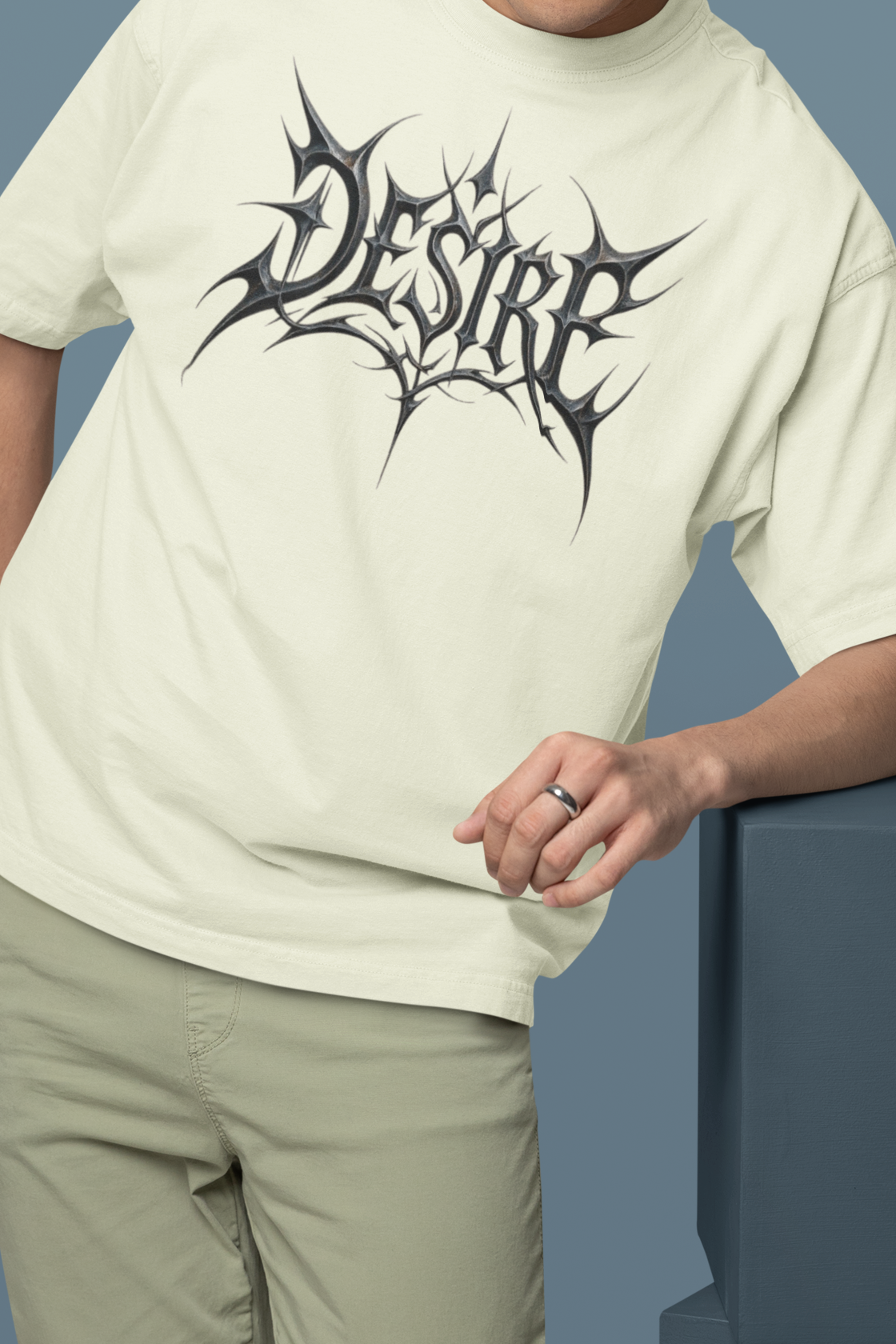 Unisex Oversized French terry T-shirt| Desire