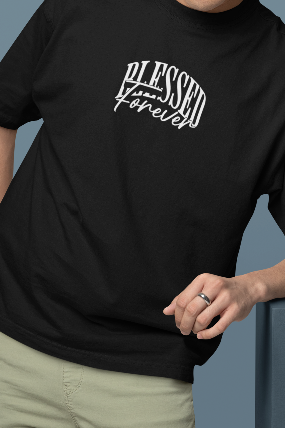 "Blessed Forever" Oversized Graphic Tee