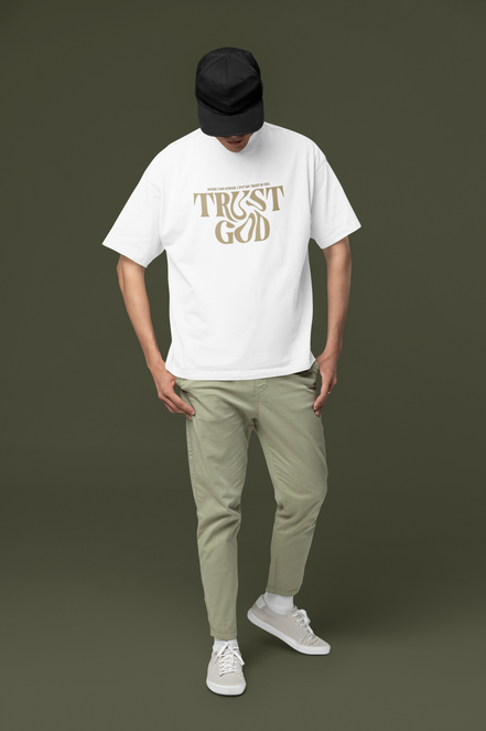 Oversized French Terry T-Shirt | The Unwavering Faith Tee