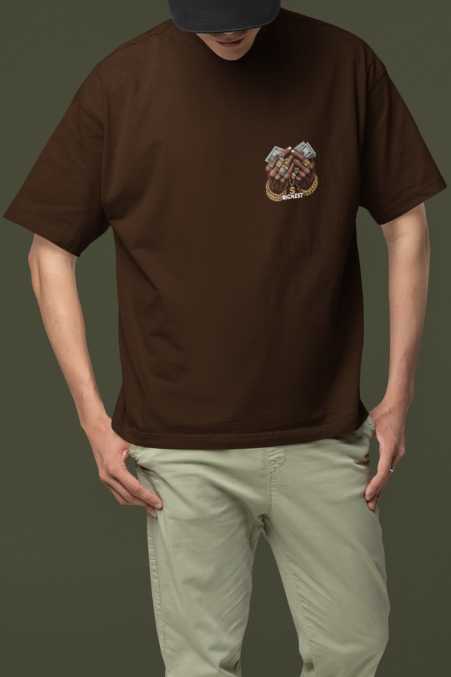 'Richest Hands' Heavyweight Oversized T-Shirt