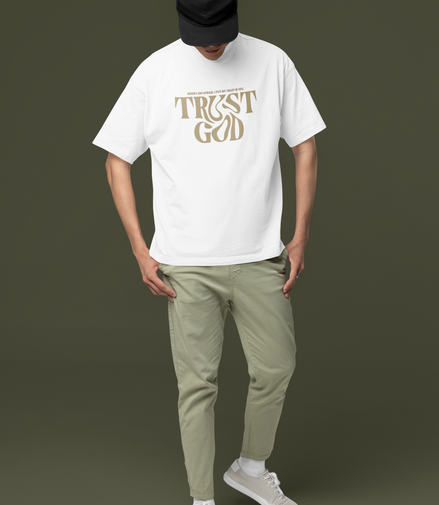 Oversized French Terry T-Shirt | The Unwavering Faith Tee