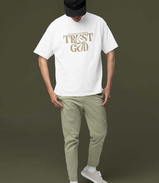 Oversized French Terry T-Shirt | The Unwavering Faith Tee