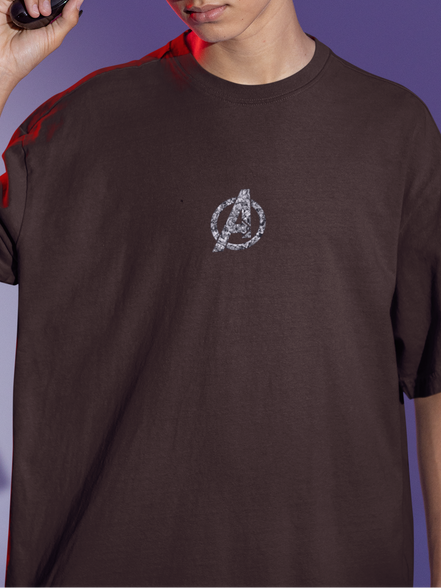 Oversized French Terry T-Shirt| Avengers Assemble Comic
