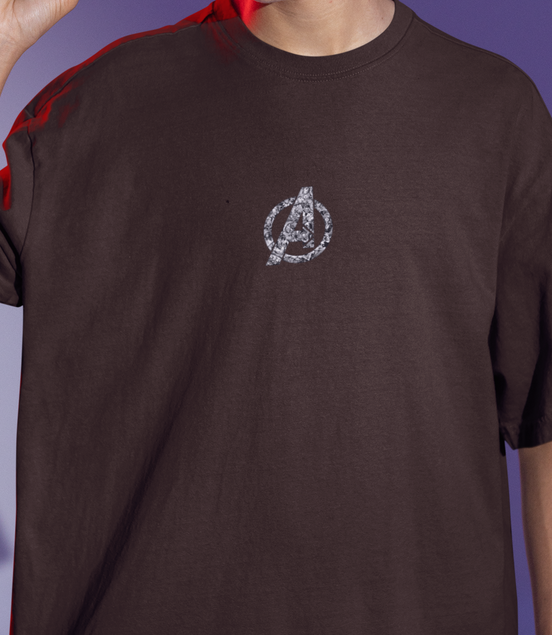 Oversized French Terry T-Shirt| Avengers Assemble Comic