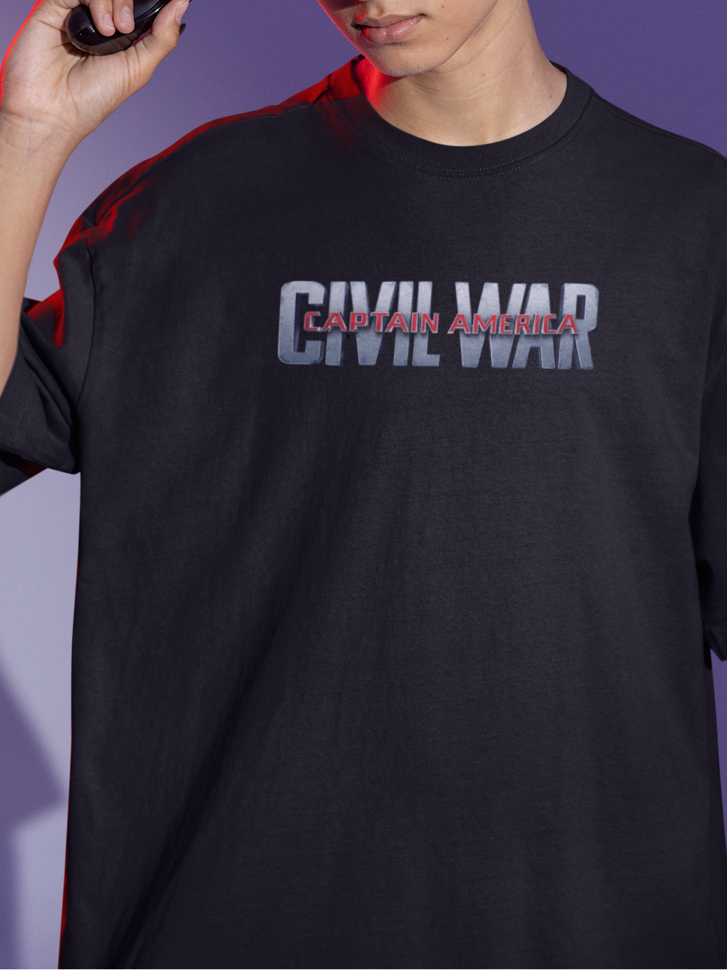 Civil War: Divided Hero Spider-Man Tee