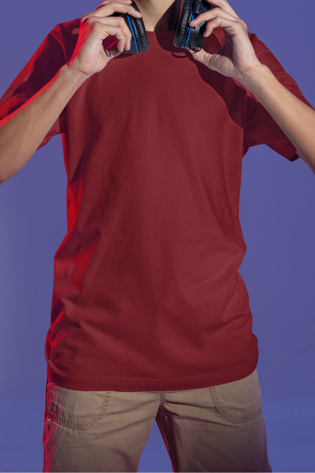 Unisex Regular Fit T-Shirt | Solid Color Plain Crew Neck Basic Tee