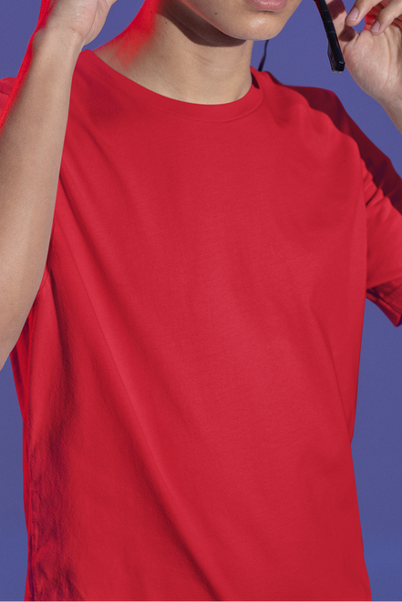 Unisex Regular Fit T-Shirt | Solid Color Plain Crew Neck Basic Tee