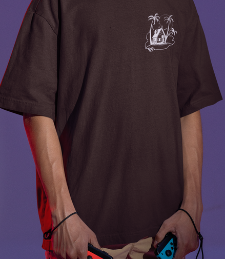 Kame House Oversized Tee – Turtle Hermit Island